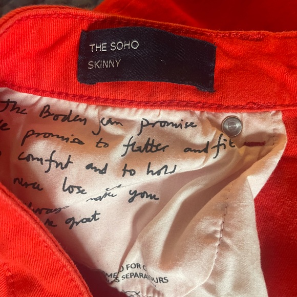 Red Boden Soho Skinny Jeans 10 long - Picture 4 of 6